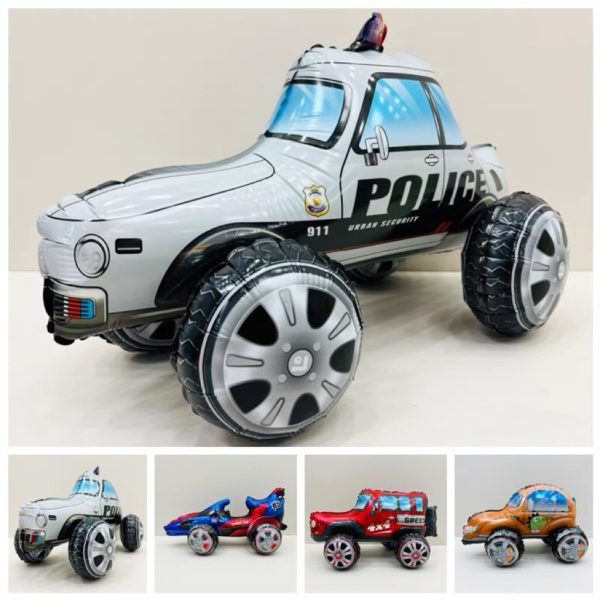 3D self standing vehicle SUV Racing Police car 4x4