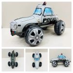 3D self standing vehicle SUV Racing Police car 4x4