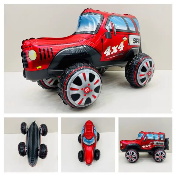 3D self standing vehicle SUV Racing Police car 4x4